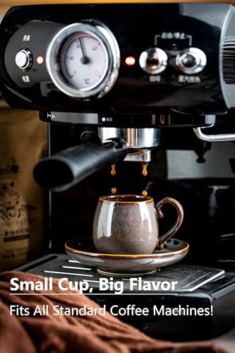 3 Ounce Espresso Cups and Saucers Set of 6 (6 Count)