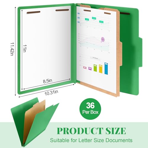 36 Pcs Classification Folder Letter Size (36 Count)