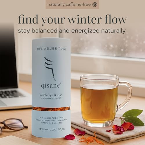 qìsane Cordyceps Tea Bags with Dried Rose Buds