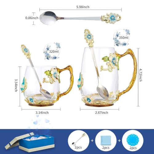 Tea Cup Glass Coffee Mugs (34.99 Count)