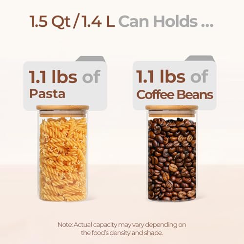 Glass Storage Containers with Lids 1.5 Qt (3 Count)
