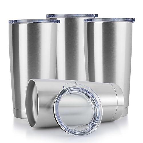 20oz Stainless Steel Tumbler Bulk with Lid (4 Count)