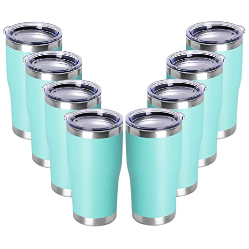 20oz Tumbler with Lid Stainless Steel Tumblers Bulk (8 Count)