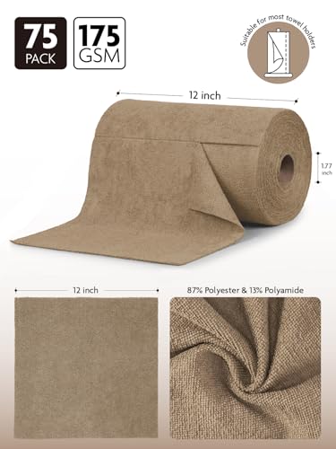 Microfiber Cleaning Cloth Roll (75 Count)
