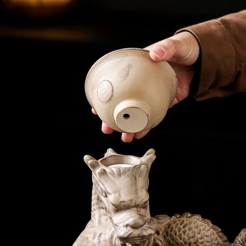Ceramic Teapot with Infuser Semi Automatic Tea Set Magic Teapot with 8 cups Gradient Color