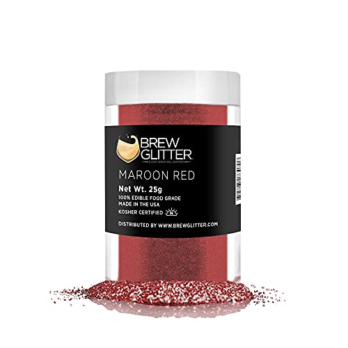 Maroon Red BREW GLITTER Edible Glitter For Drinks