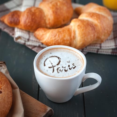 Coffee Stencils and Cookies Decoration 14Pcs 2.8”x2.8” and 4.3”x4.3” (14 Count)