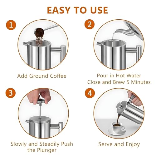 Small French Press Coffee Maker 1 Cup