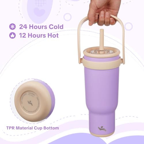 40 oz Tumbler with Handle and Straw