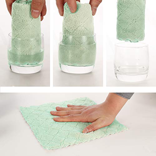 12 Pack Microfiber Dish Cloths for Kitchen Washing Dishes (12 Count)