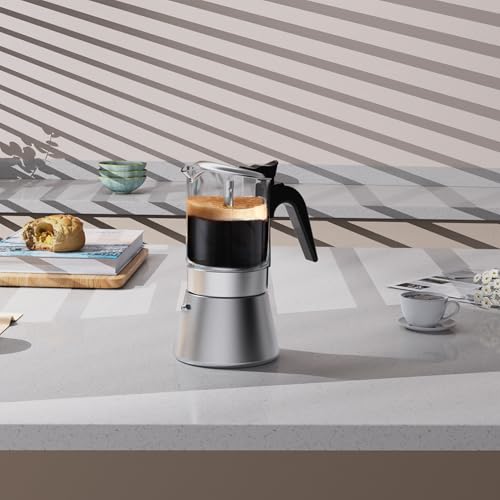 SIXAQUAE Moka Induction Stovetop Espresso Maker