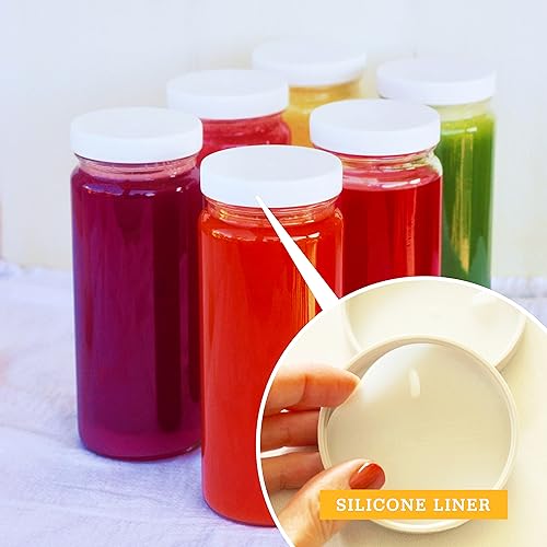 Clear Glass Water Bottles Set (6 Count)