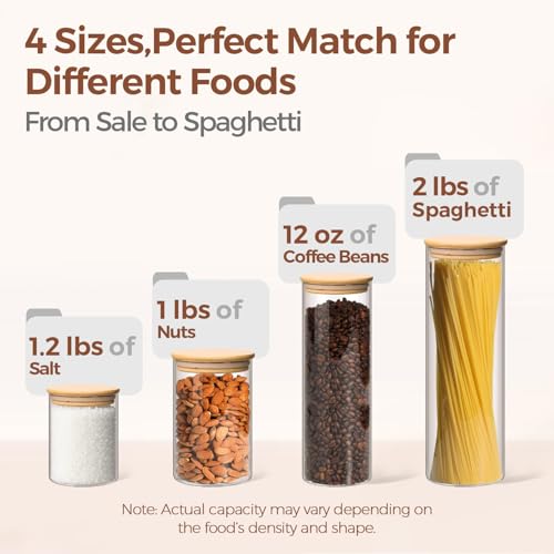Glass Storage Jars 6 Pack (6 Count)