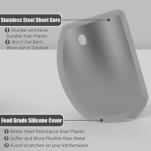 Flexible Curved Edge Silicone Bowl Scraper Dough Scraper Baking Bread