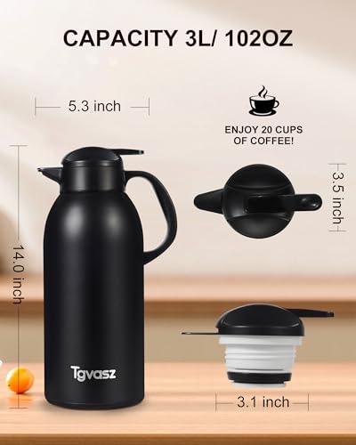2 PCS Thermal Coffee Carafe 101 oz (6 Count)