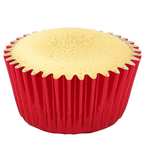 Standard Red Foil Cupcake Liners Muffin Baking Cups for Party and More (100 Count)