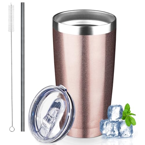 20 oz Tumbler with Lids and Straws