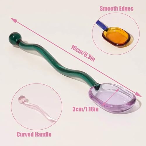 5 Pieces Glass Spoons (5 Count)