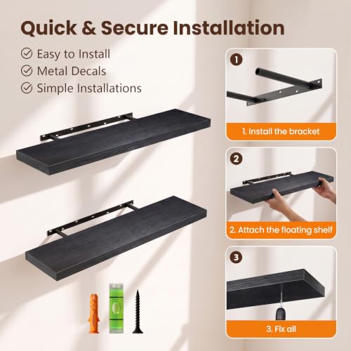 Floating Wall Shelves (2 Count)