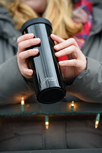 French Coffee Press Triple Wall Insulated Travel Mug 14 oz Black