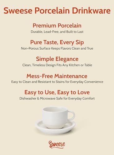 Porcelain Espresso Cups Set (4 Count)