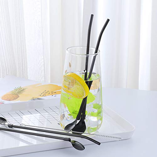 Straw Spoon 8PCS 8.5inch 18 (8 Count)