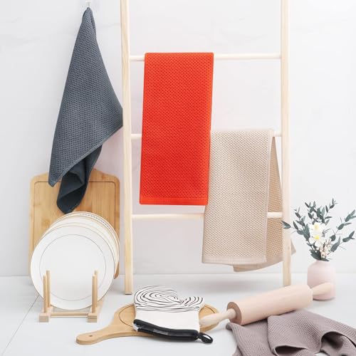 100% Cotton Waffle Weave Kitchen Dish Towels 18 (18 Count)