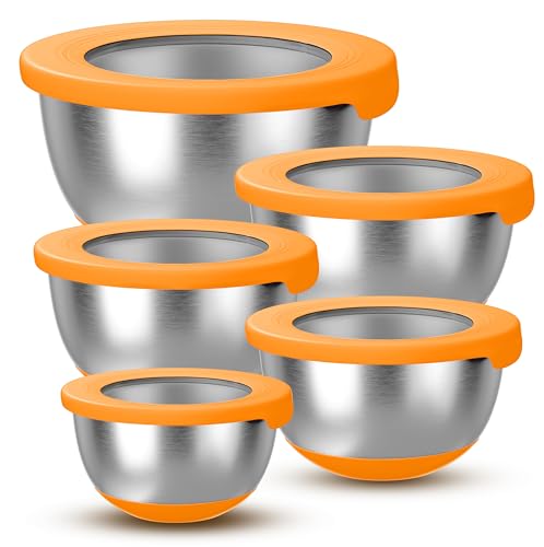 Stainless Steel Mixing Bowls with Lids (5 Count)