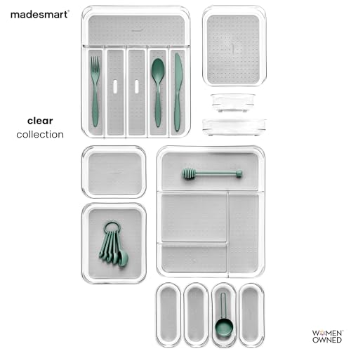 Clear 3 Compartment Utensil Tray
