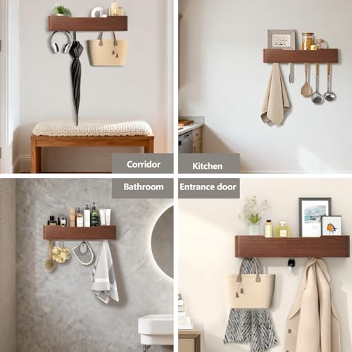 Wall Mounted Coat Rack with Shelf