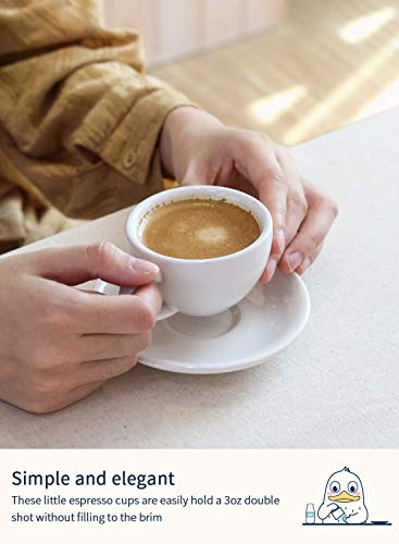 3 oz Espresso Cups with Saucers (4 Count)
