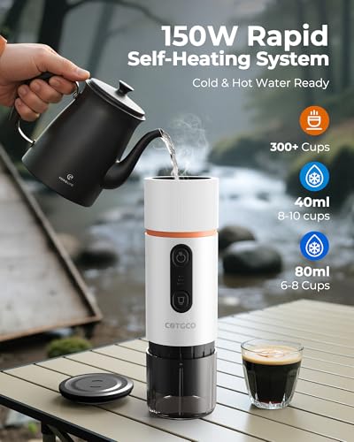 Portable Espresso Maker 20 Bar Self‑Heating & Auto