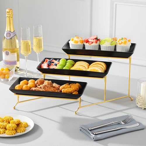 3 Tier Serving Trays for Party (3 Count)