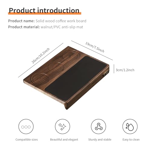 Wooden Corner Coffee Tamper Mat