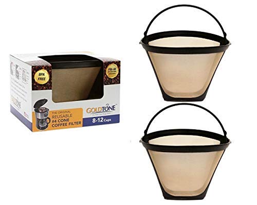 Brand Reusable No.4 Cone Style Replacement Cuisinart Coffee Filter replaces your Permanent Coffee Filter for Cuisinart Machines and Brewers (2 Count)
