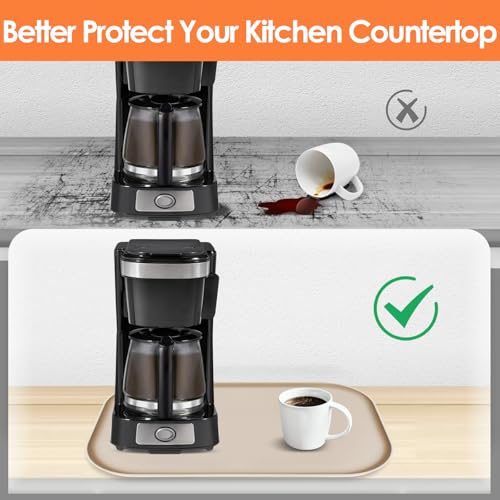 Silicone Coffee Maker Mat with Lip for Countertops