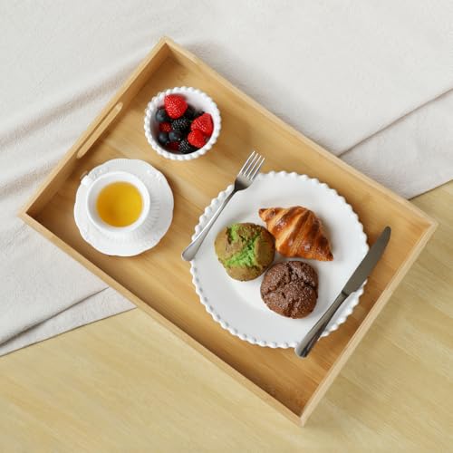 Bamboo Serving Tray with Handles