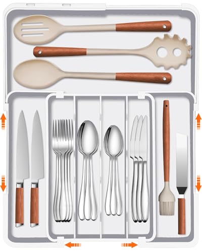 Adjustable Silverware Drawer Organizer