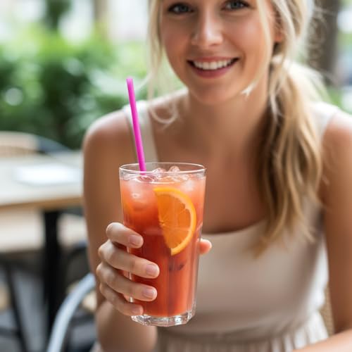 10.3" Disposable Plastic Drinking Straws (250 Count)