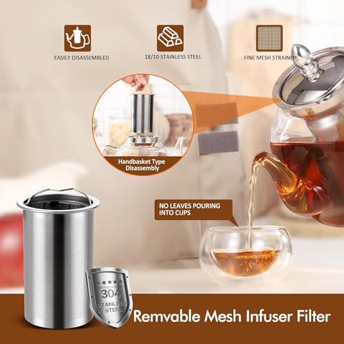 1500ml Glass Teapot with Removable Infuser