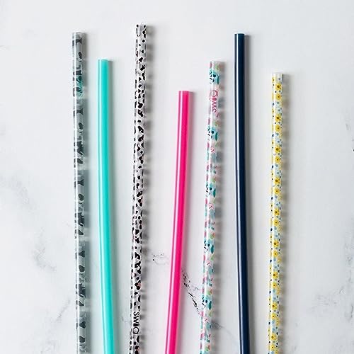 Reusable Straw Set with Cleaning Brush (6 Count)