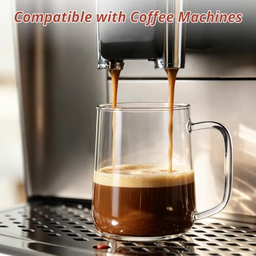 Large Glass Coffee Mugs (2 Count)
