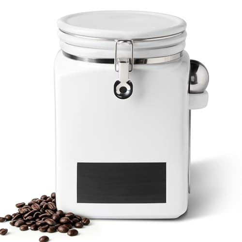 MIECOO 148 Fl Oz Extra Large Ceramic Coffee Canister Kitchen Food Container