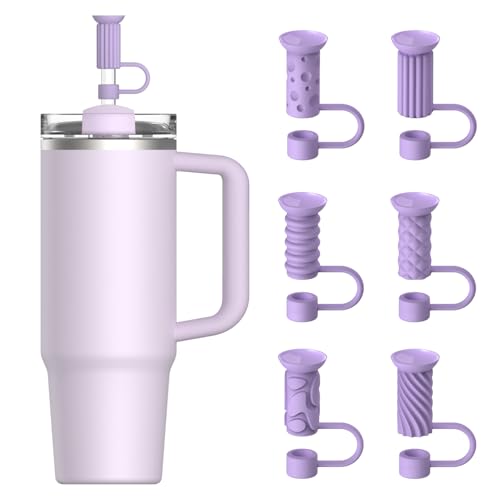 6 Pcs Silicone Straw Covers Cap (6 Count)