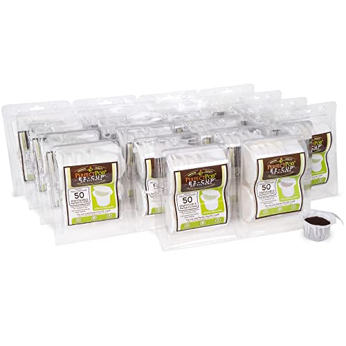 EZ Cup Paper Filters with Lid for Reusable Coffee Pods (18 Count)