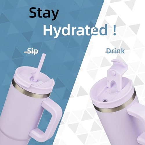 40 oz Insulated Tumbler Water Bottle with Handle