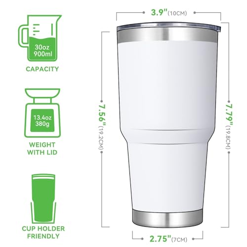 30oz Tumbler Bulk with Lid and Straw (8 Count)