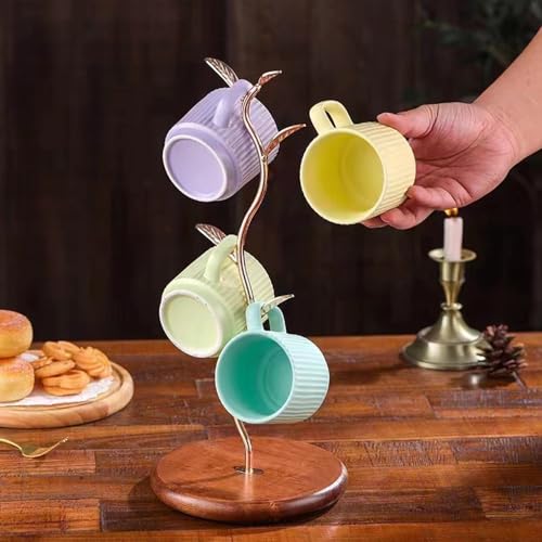 Leaf Shaped Coffee Tea Cup Mug Holder Stand for Countertop (3 Count)