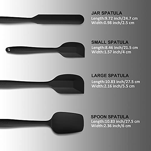 4 Piece Silicone Spatula Set with Stainless Steel Core (4 Count)