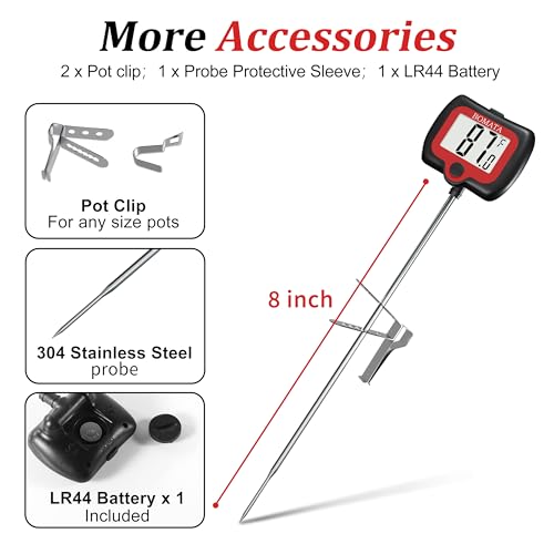 Digital Candy Thermometer with Pot Clip